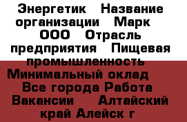 Энергетик › Название организации ­ Марк 4, ООО › Отрасль предприятия ­ Пищевая промышленность › Минимальный оклад ­ 1 - Все города Работа » Вакансии   . Алтайский край,Алейск г.